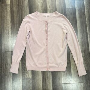 Philosophy Light Pink Button-Up Cardigan